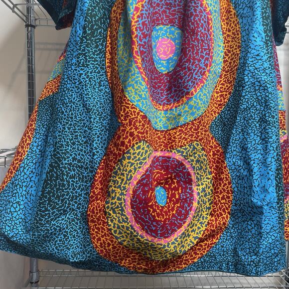 OFUURE By Tehilah Women's Colorful African Print Shift Dress Est. Size S/M Boho - Picture 7 of 11